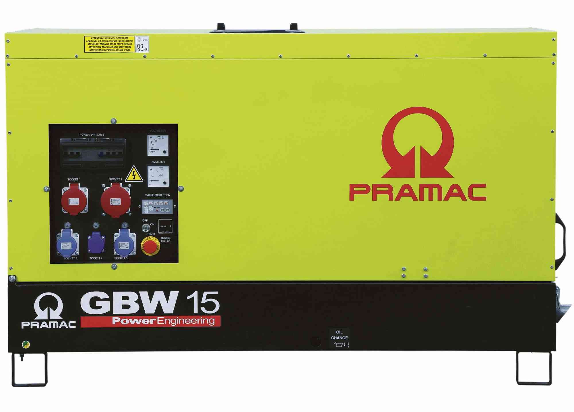 Дизельный генератор Pramac GBW 10 P в кожухе